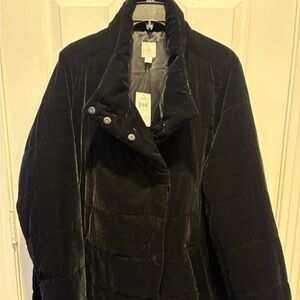J. Jill Classic Black Apparel Brand New size large puffer coat jacket